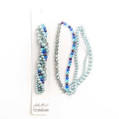 Crystal Lane Twisted Bead Strands Mix - Gentian