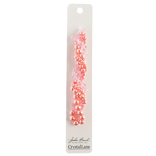 Crystal Lane Twisted Bead Strands Mix - Waxflower Pink