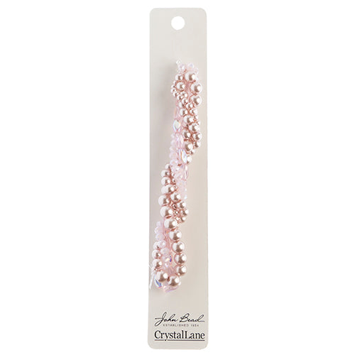 Crystal Lane Twisted Bead Strands Mix - Peony Pink