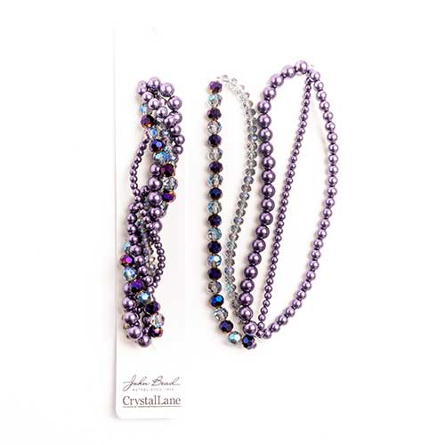 Crystal Lane Twisted Bead Strands Mix - Scabiosa