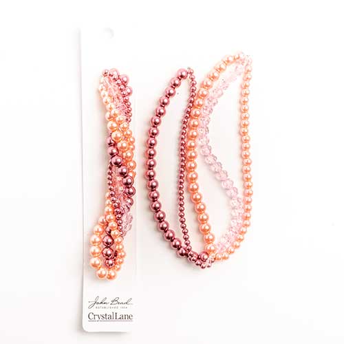Crystal Lane Twisted Bead Strands Mix - Cyclamen