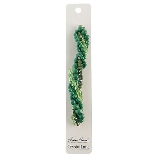 Crystal Lane Twisted Bead Strands Mix - Holly Green