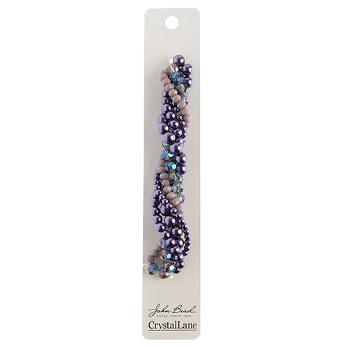 Crystal Lane Twisted Bead Strands Mix - Blackcurrant Swirl Moonflower