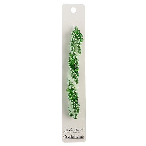 Crystal Lane Twisted Bead Strands Mix - Fern Green