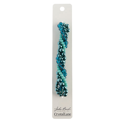 Crystal Lane Twisted Bead Strands Mix - Calla Lily Green