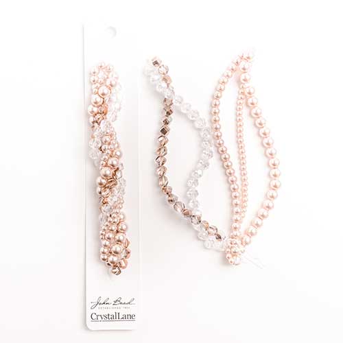 Crystal Lane Twisted Bead Strands Mix - Deutzia