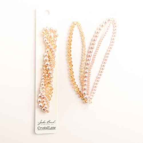 Crystal Lane Twisted Bead Strands Mix - Cherry Blossom