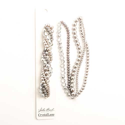 Crystal Lane Twisted Bead Strands Mix - Dusty Miller