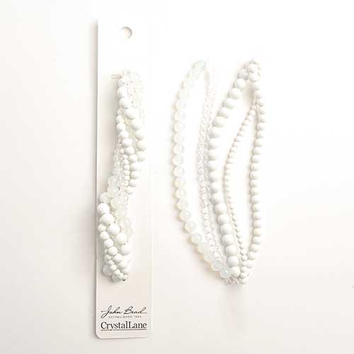 Crystal Lane Twisted Bead Strands Mix - Queen Anne's Lace