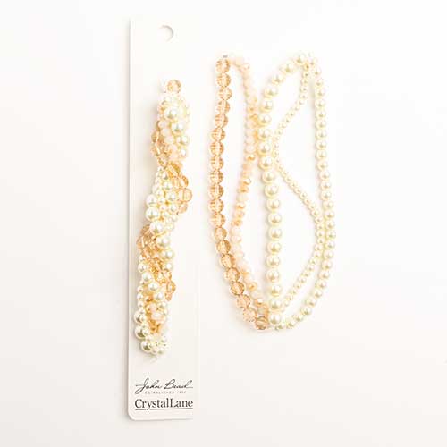 Crystal Lane Twisted Bead Strands Mix - Pussywillow