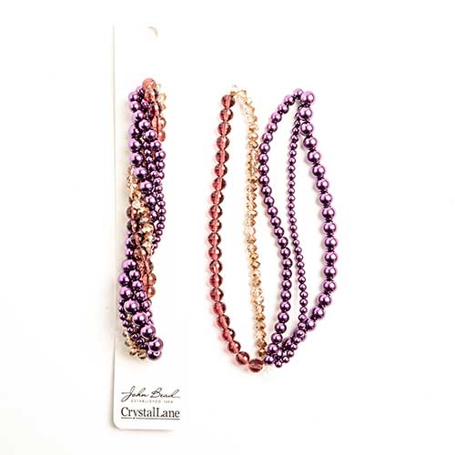 Crystal Lane Twisted Bead Strands Mix - Verbena