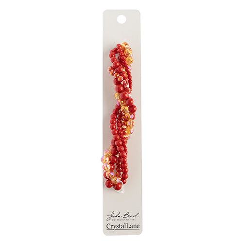 Crystal Lane Twisted Bead Strands Mix - Anthurium