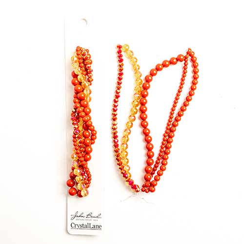 Crystal Lane Twisted Bead Strands Mix - Anthurium