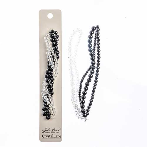 Crystal Lane Twisted Bead Strands Mix - Black Dahlia
