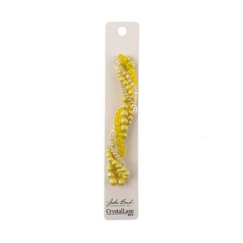 Crystal Lane Twisted Bead Strands Mix - Yellow Sunlight
