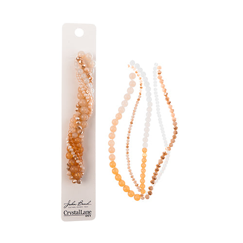 Crystal Lane Twisted Bead Strands Mix - Amber Glow