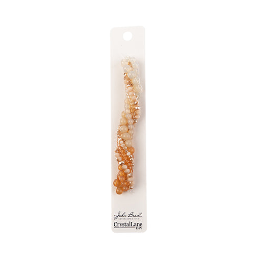 Crystal Lane Twisted Bead Strands Mix - Amber Glow