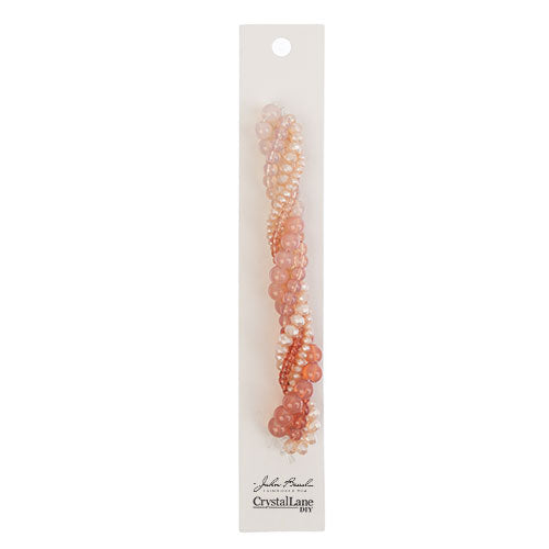 Crystal Lane Twisted Bead Strands Mix - Peach Sunset