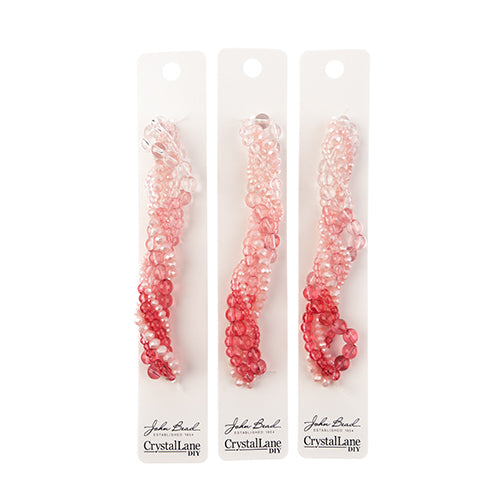 Crystal Lane Twisted Bead Strands Mix - Pink Twilight
