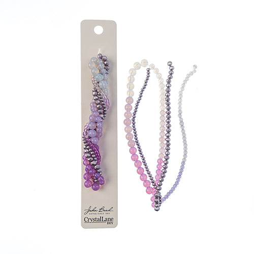 Crystal Lane Twisted Bead Strands Mix - Purple Dusk