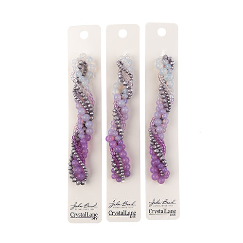 Crystal Lane Twisted Bead Strands Mix - Purple Dusk