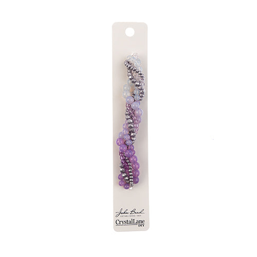 Crystal Lane Twisted Bead Strands Mix - Purple Dusk