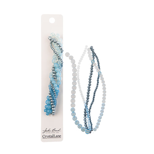 Crystal Lane Twisted Bead Strands Mix - Blue Sky