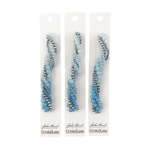 Crystal Lane Twisted Bead Strands Mix - Blue Sky
