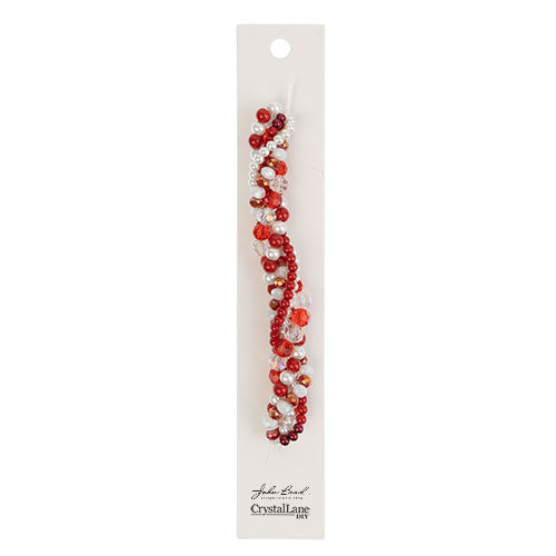 Crystal Lane Twisted Bead Strands Mix - Red/White Mix