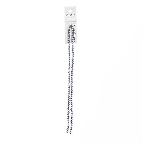 Crystal Lane Rondelle 2 Strand 7in (Apx110pcs) 3x4mm Opaque Silver Iris