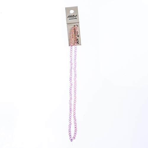 Crystal Lane Rondelle 2 Strand 7in (Apx110pcs) 3x4mm Transparent Pink AB