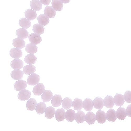 Crystal Lane Rondelle 2 Strand 7in (Apx110pcs) 3x4mm Opaque Pink