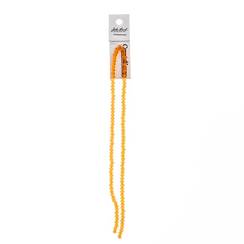 Crystal Lane Rondelle 2 Strand 7in (Apx110pcs) 3x4mm Transparent Orange