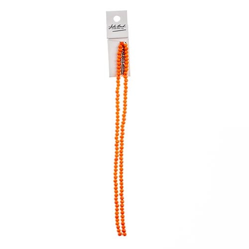 Crystal Lane Rondelle 2 Strand 7in (Apx110pcs) 3x4mm Opaque Orange