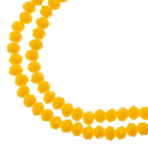 Crystal Lane Rondelle 2 Strand 7in (Apx110pcs) 3x4mm Opaque Yellow
