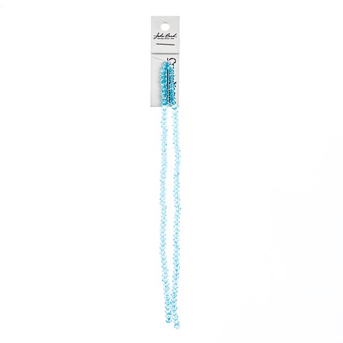 Crystal Lane Rondelle 2 Strand 7in (Apx110pcs) 3x4mm Transparent Blue AB