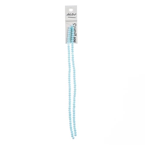 Crystal Lane Rondelle 2 Strand 7in (Apx110pcs) 3x4mm Opaque Light Blue