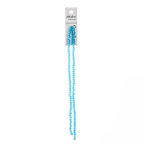 Crystal Lane Rondelle 2 Strand 7in (Apx110pcs) 3x4mm Opaque Blue AB