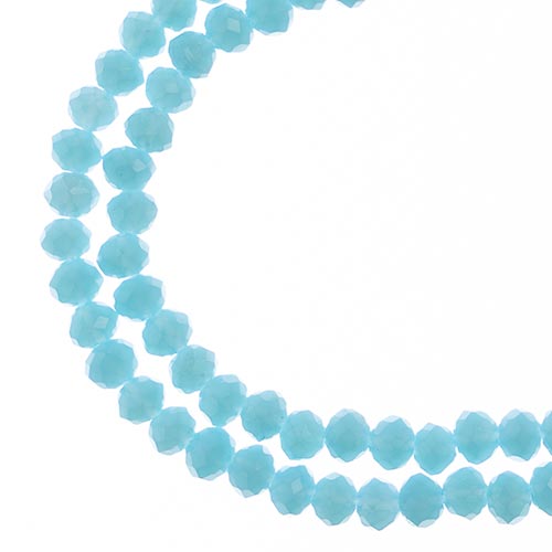 Crystal Lane Rondelle 2 Strand 7in (Apx110pcs) 3x4mm Opaque Blue