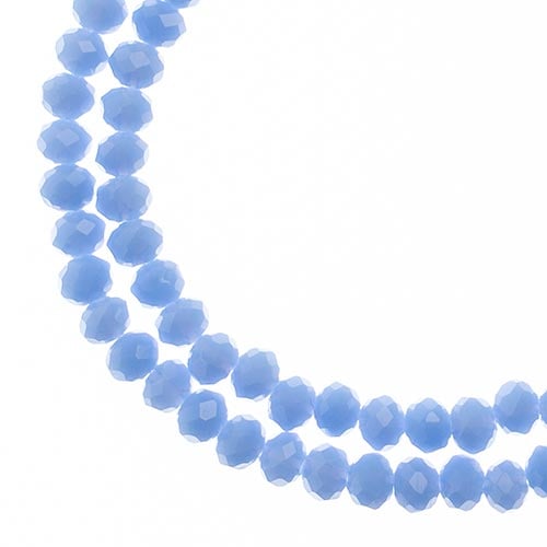 Crystal Lane Rondelle 2 Strand 7in (Apx110pcs) 3x4mm Opaque Periwinkle