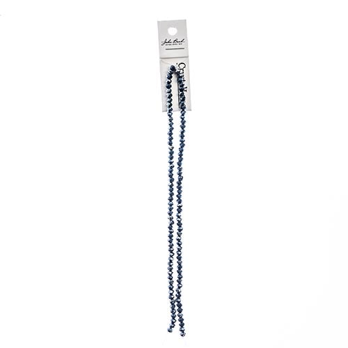 Crystal Lane Rondelle 2 Strand 7in (Apx110pcs) 3x4mm Opaque Gunmetal Luster