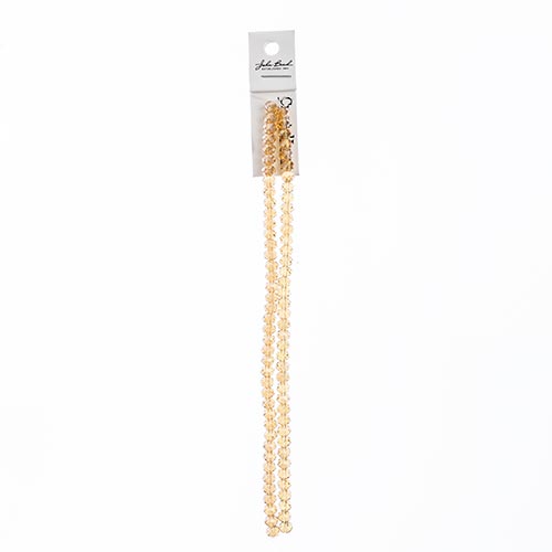 Crystal Lane Rondelle 2 Strand 7in (Apx78pcs) 4x6mm Transparent Topaz AB