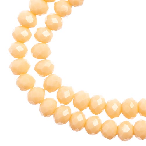 Crystal Lane Rondelle 2 Strand 7in (Apx78pcs) 4x6mm Opaque Cream AB