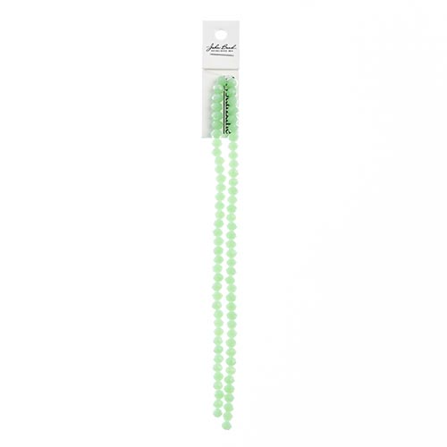 Crystal Lane Rondelle 2 Strand 7in (Apx78pcs) 4x6mm Opaque Light Green