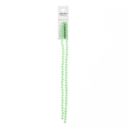 Crystal Lane Rondelle 2 Strand 7in (Apx78pcs) 4x6mm Opaque Light Green