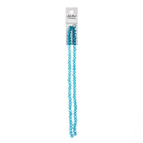 Crystal Lane Rondelle 2 Strand 7in (Apx78pcs) 4x6mm Transparent Blue AB