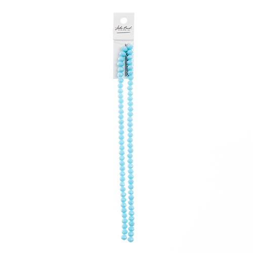 Crystal Lane Rondelle 2 Strand 7in (Apx78pcs) 4x6mm Opaque Light Blue