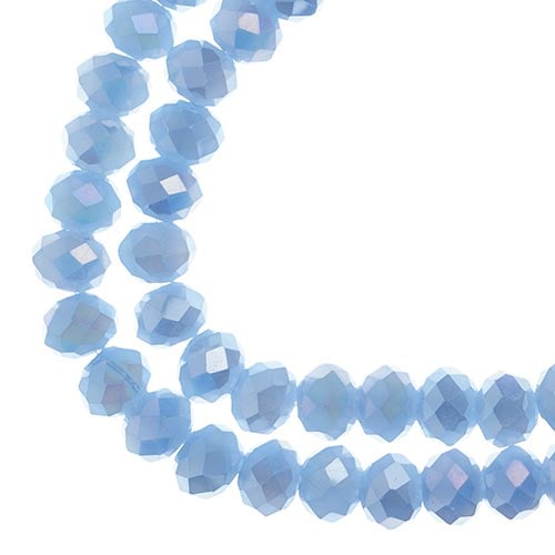 Crystal Lane Rondelle 2 Strand 7in (Apx78pcs) 4x6mm Opaque Light Periwinkle