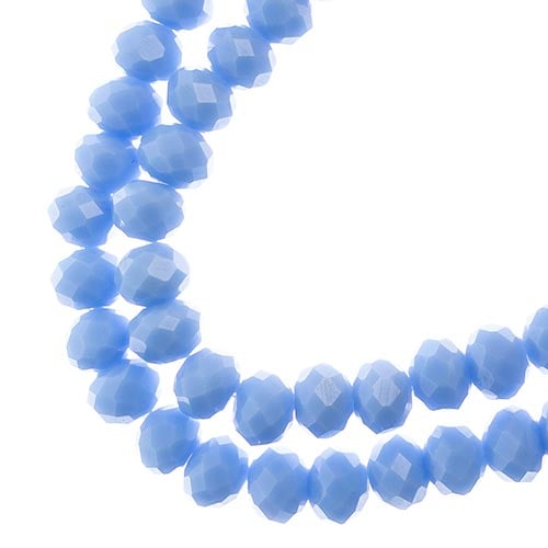 Crystal Lane Rondelle 2 Strand 7in (Apx78pcs) 4x6mm Opaque Periwinkle