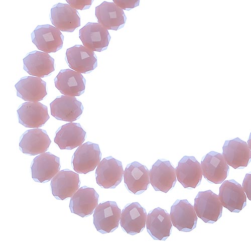 Crystal Lane Rondelle 2 Strand 7in (Apx78pcs) 4x6mm Opaque Mauve